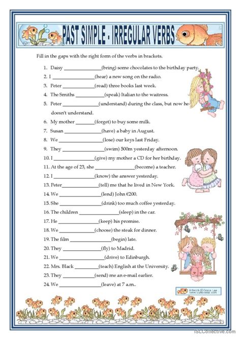 past simple irregular verbs worksheet pdf